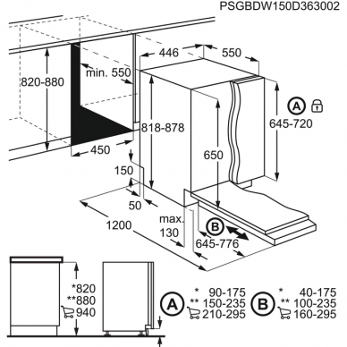 AEG FSE62417P Indaplovė įmontuojama 45 cm pločio 2