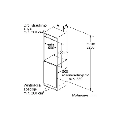 BOSCH KIR41NSE0 Šaldytuvas įmontuojamas 3