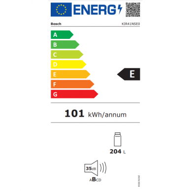 BOSCH KIR41NSE0 Šaldytuvas įmontuojamas 2