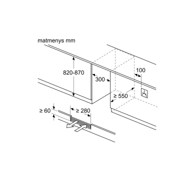 BOSCH KUW20VHF0 Šaldytuvas įmontuojamas 3
