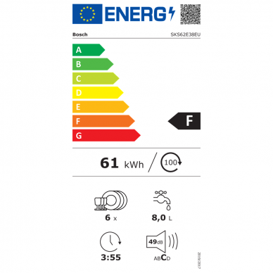 BOSCH SKS62E38EU Indaplovė stacionari 2