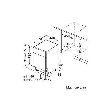 BOSCH SPU2IKW02S Indaplovė įmontuojama 45 cm pločio 3