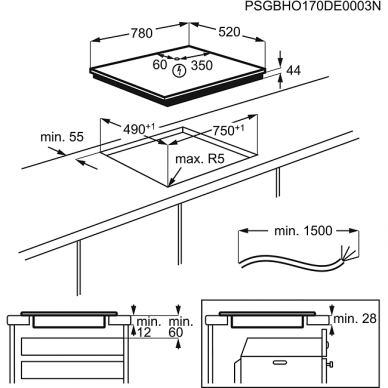 Electrolux EIV87675 Indukcinė kaitlentė 2