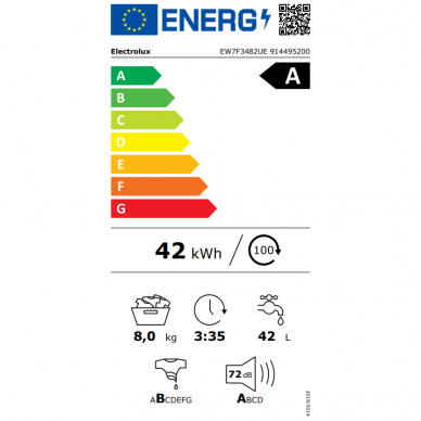 Electrolux EW7F3482UE Skalbimo mašina įkraunama iš priekio 2