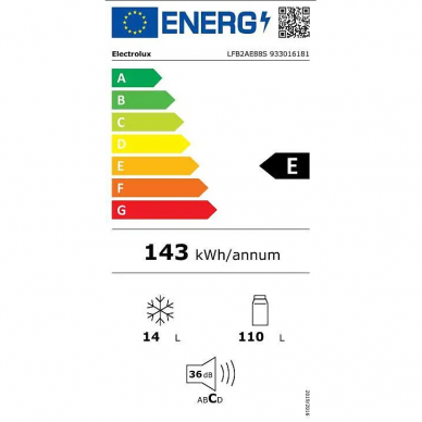 Electrolux LFB2AE88S Šaldytuvas įmontuojamas 2