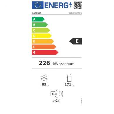 GORENJE NRK418ECW4 Šaldytuvas stacionarus 2