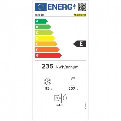 GORENJE NRK6182PS4 Šaldytuvas stacionarus 2