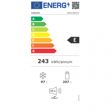 GORENJE NRK619EPXL4 Šaldytuvas stacionarus 2